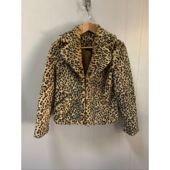 No Brand Jackets & Blazers - leopard print faux fur jacket